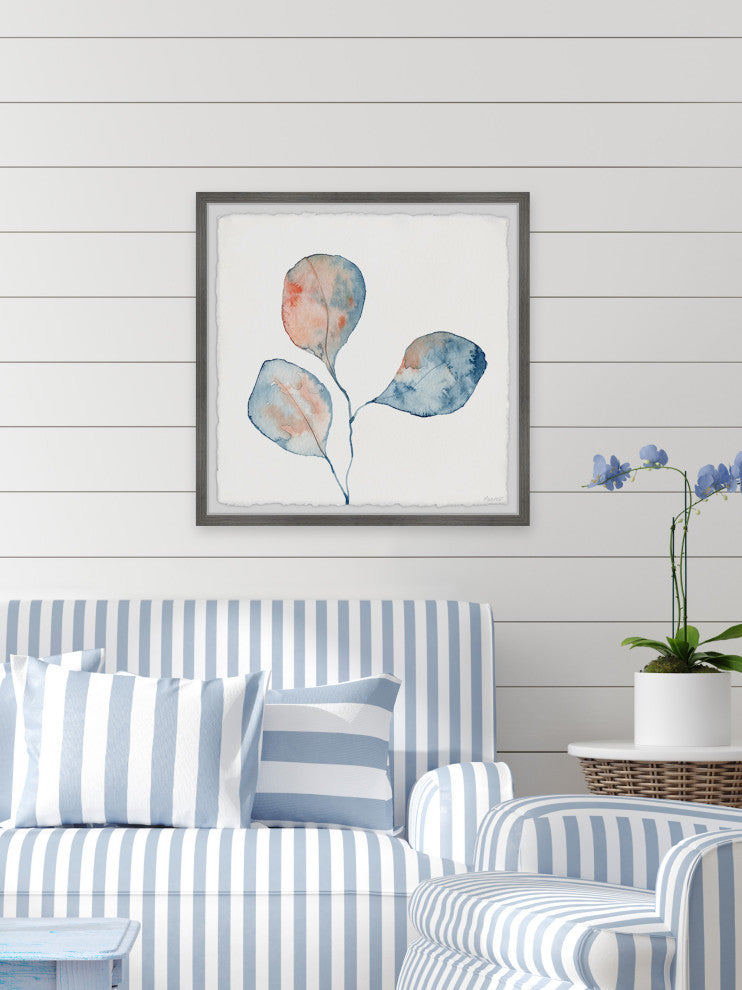 "Marine Leaf" Framed Painting Print, 24x24