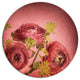 Ranunculus Flowers Stem On Pink, Floral Disc Metal Artwork, 11"