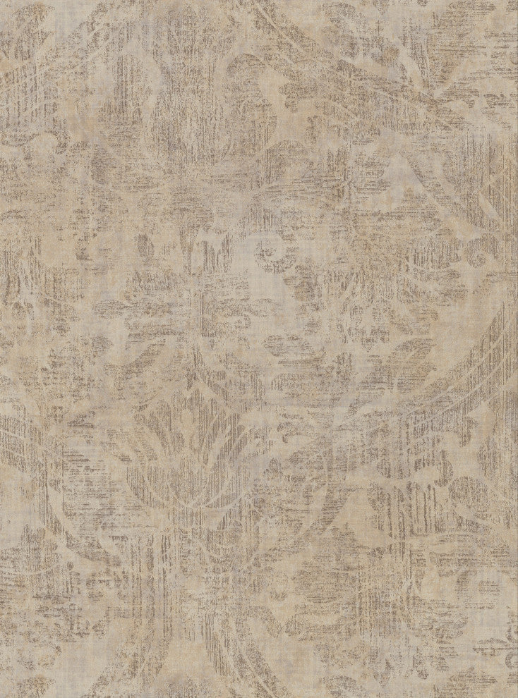 Abigail Khaki Damask Wallpaper Bolt