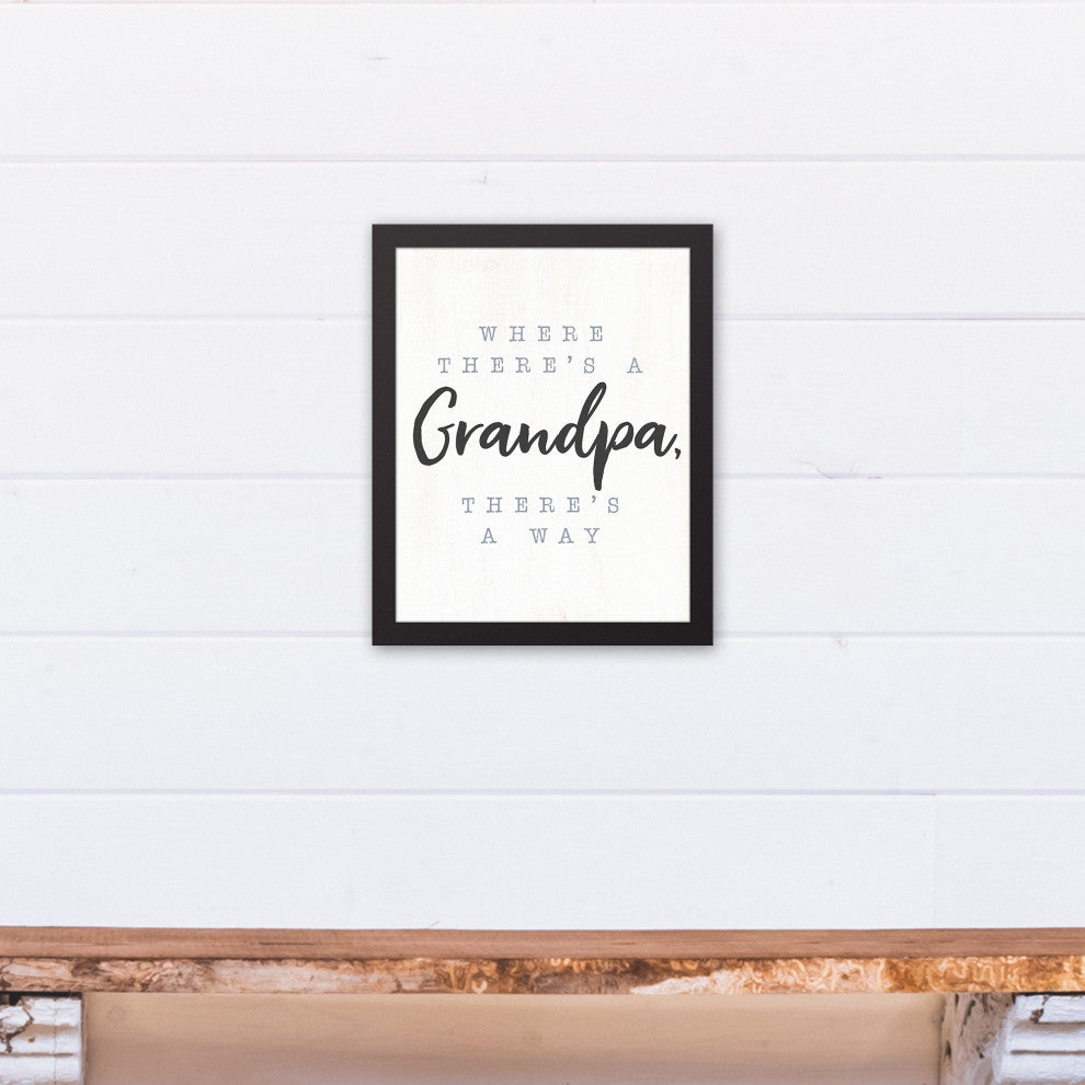 Grandpa Way 11x14 Black Framed Canvas