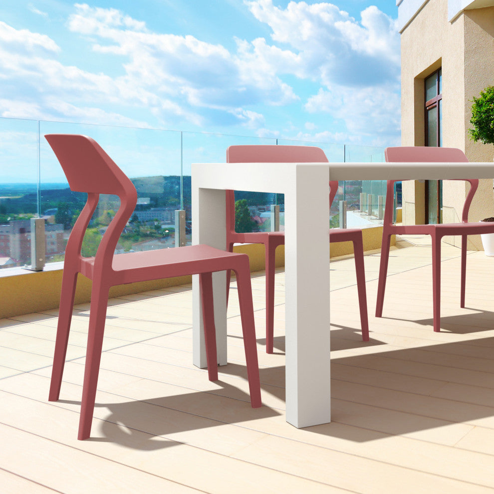 Snow Dining Chair, Set of 2, Marsala