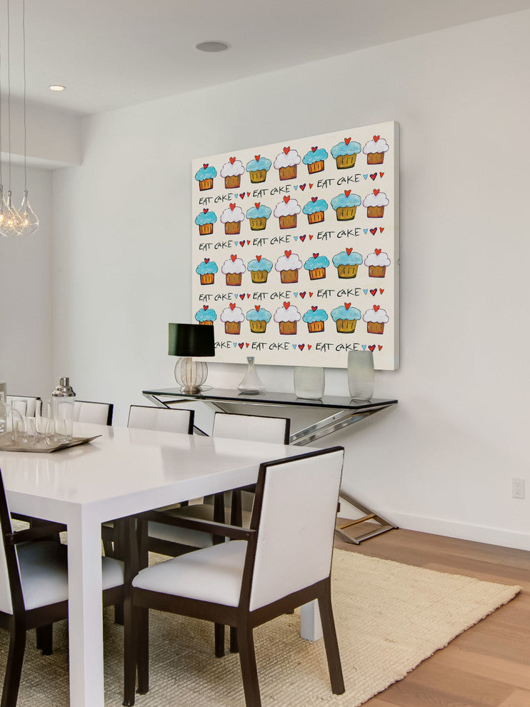"Eat Cake" Painting Print on Canvas by Tori Campisi