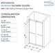 Transolid Brianna 48" W x 80" H Frameless Sliding Shower Door, Polished Chrome