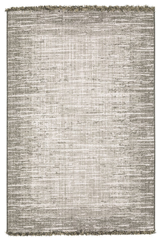 Genoa Weathered Beige/ Black Flatwoven Indoor-Outdoor Area Rug 5'3" x 7'3"