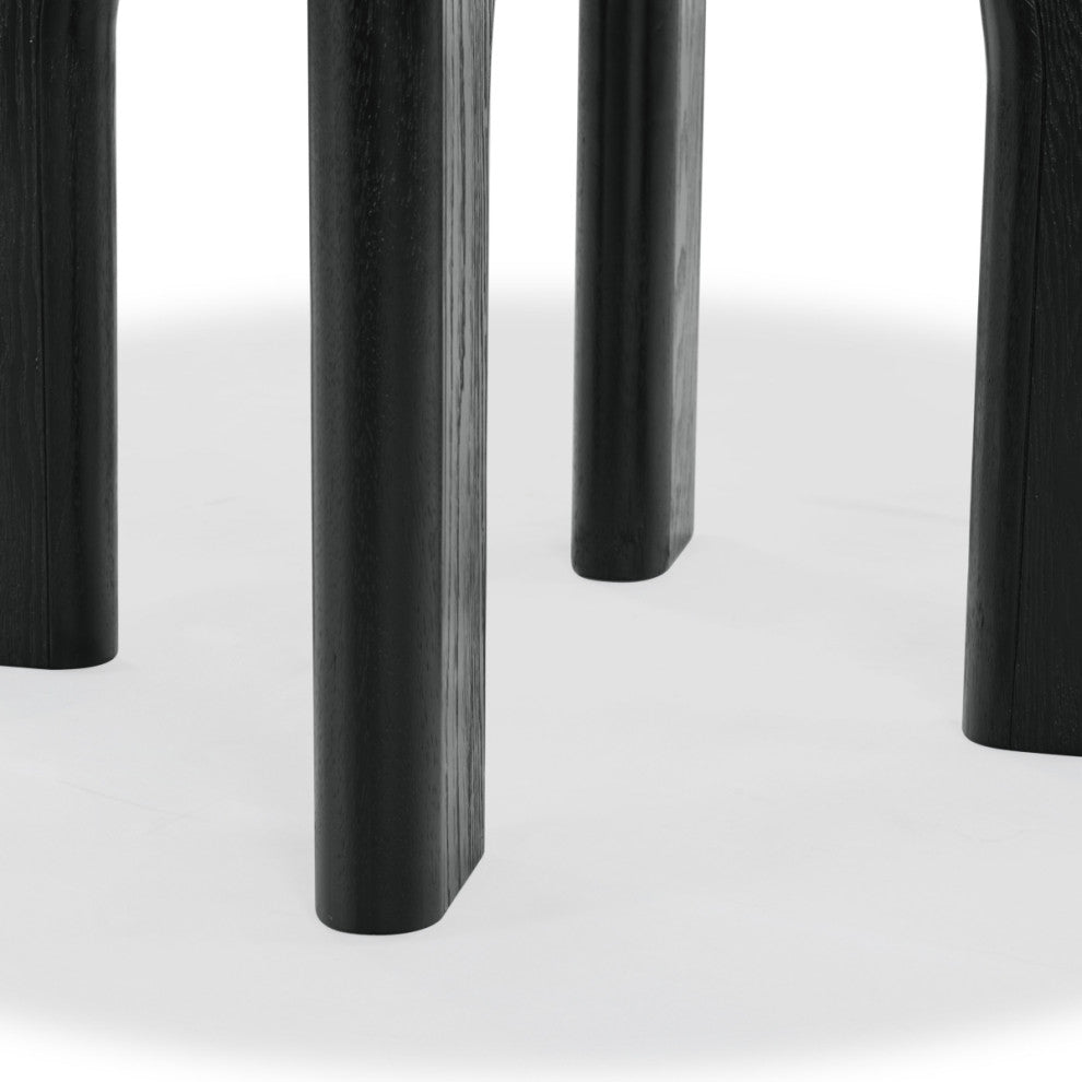 Safavieh Couture Olivetta Round Wood Dining Table, Black