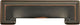 3 In. and 96mm Studio Collection Oil-Rubbed Bronze Cup Cabinet Pull
