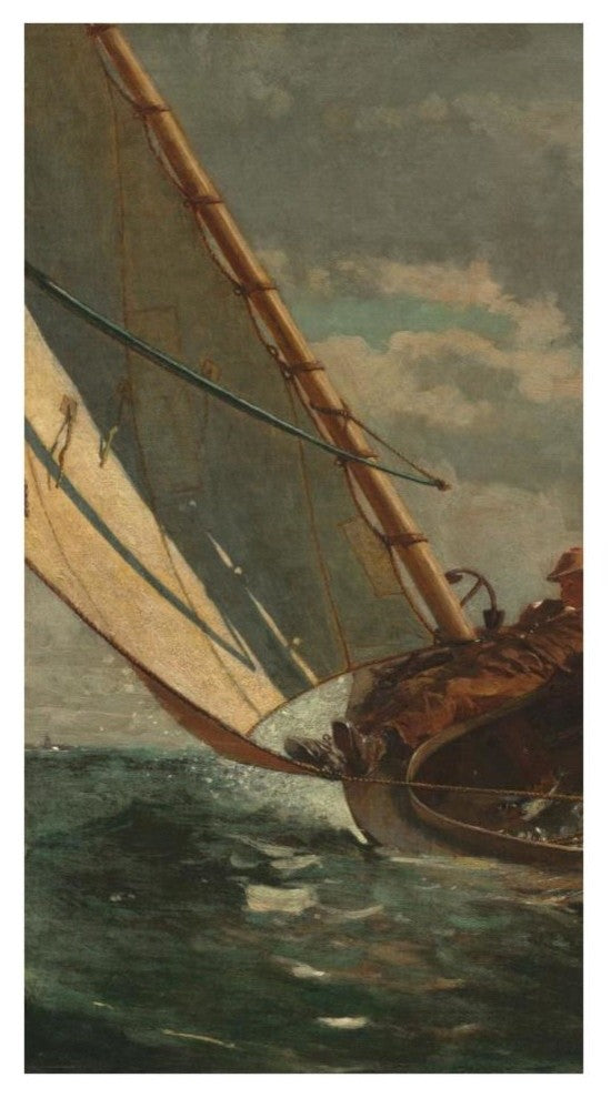 "Breezing Up (left)" Digital Paper Print by Winslow Homer, 21"x38"