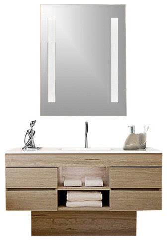 IB MIRROR Dimmable Lighted Bathroom Mirror Verano, 24" X 32"