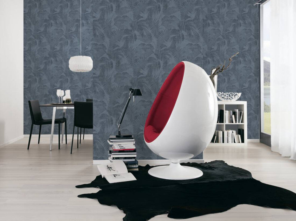 Sample, Botanical Jungle Textured Wallpaper Featuring Tropical Leaves, 373965