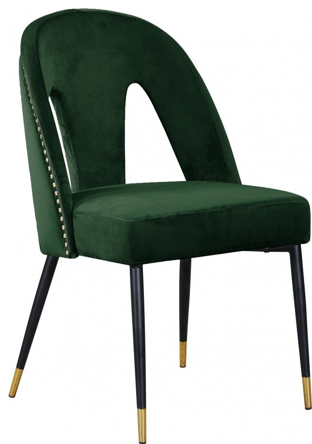 Akoya Velvet Dining Chair, Set of 2, Green