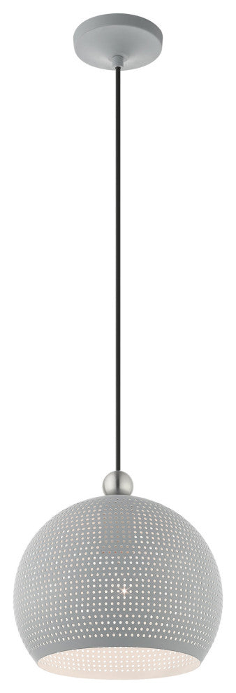 Livex Lighting Dublin 1 Light Nordic Gray Pendant