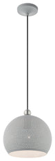 Livex Lighting Dublin 1 Light Nordic Gray Pendant