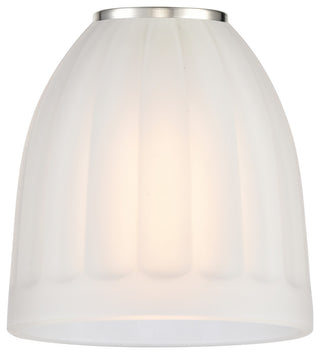 Edison Brookfield 6" Sconce, Brushed Satin Nickel, White Shade