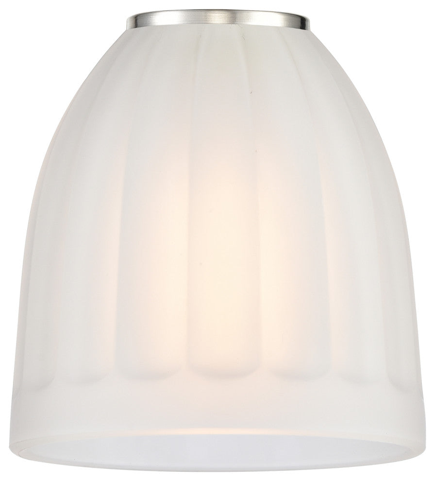 Edison Brookfield 6" Sconce, Brushed Satin Nickel, White Shade