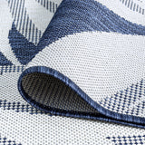 Edda Transitional Floral Indoor Rug, Navy/Cream, 8'10"x12'2"