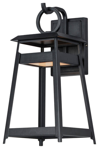 Maxim 30744 Pagoda 16" Tall LED Outdoor Wall Sconce - Black