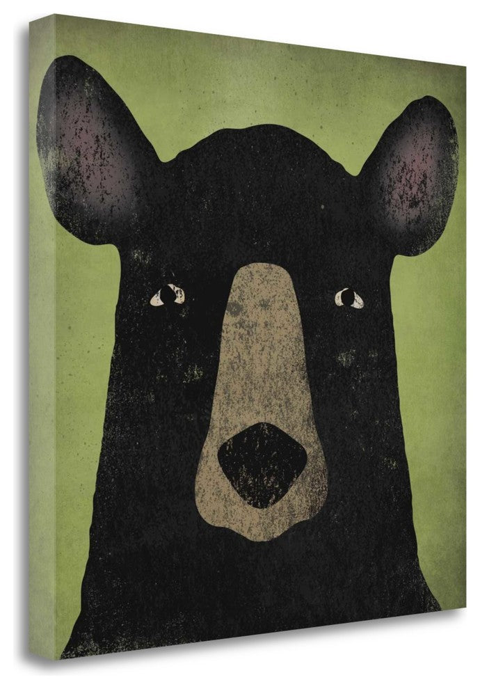 "The Black Bear" By Ryan Fowler, Giclee Print on Gallery Wrap Canvas