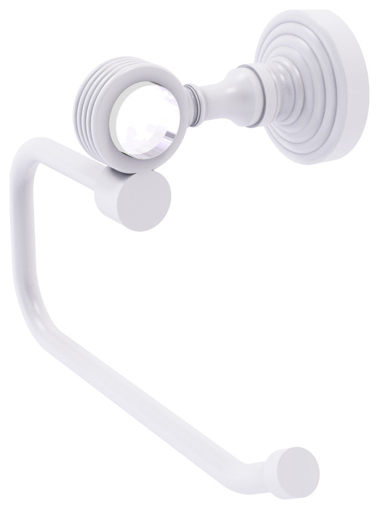 Pacific Grove Euro Style Groovy Toilet Tissue Holder, Matte White