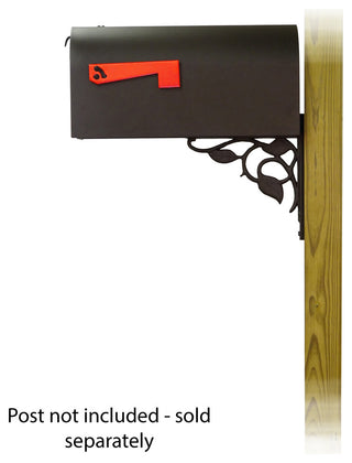 Titan Steel Curbside Mailbox With Floral Front Single Mailbox Mounting Bracket