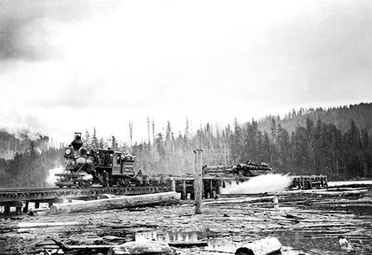 Unloading Logs- Fine Art Giclee Print 24" x 36"