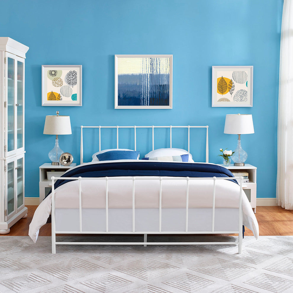 Modway Estate Full Bed, White