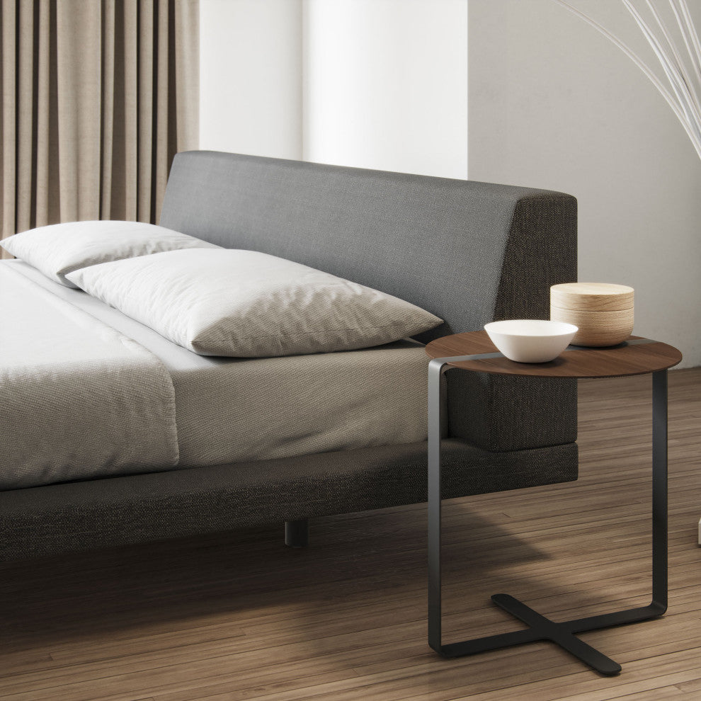 Jane Bed, Carbon Gray Fabric, Queen