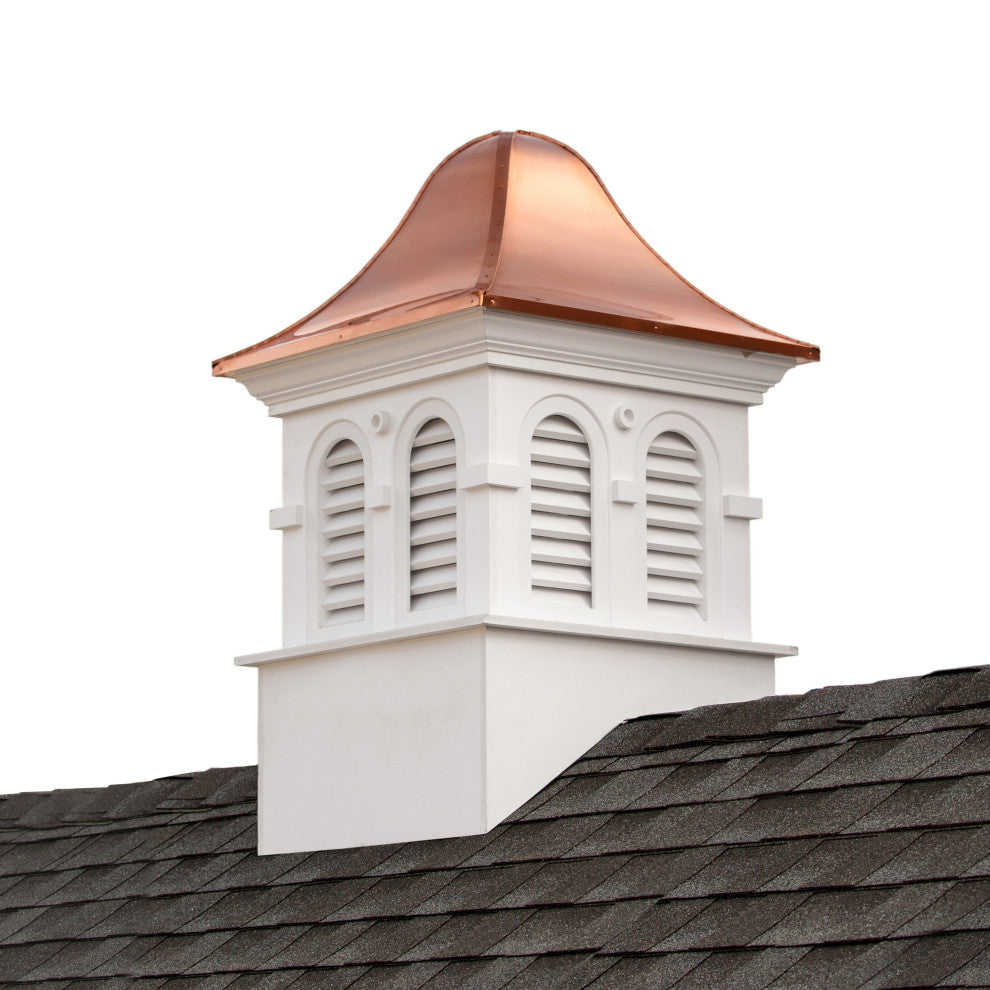 Smithsonian Montgomery Vinyl Cupola With Copper Roof 26" x 42", 36" X 57"