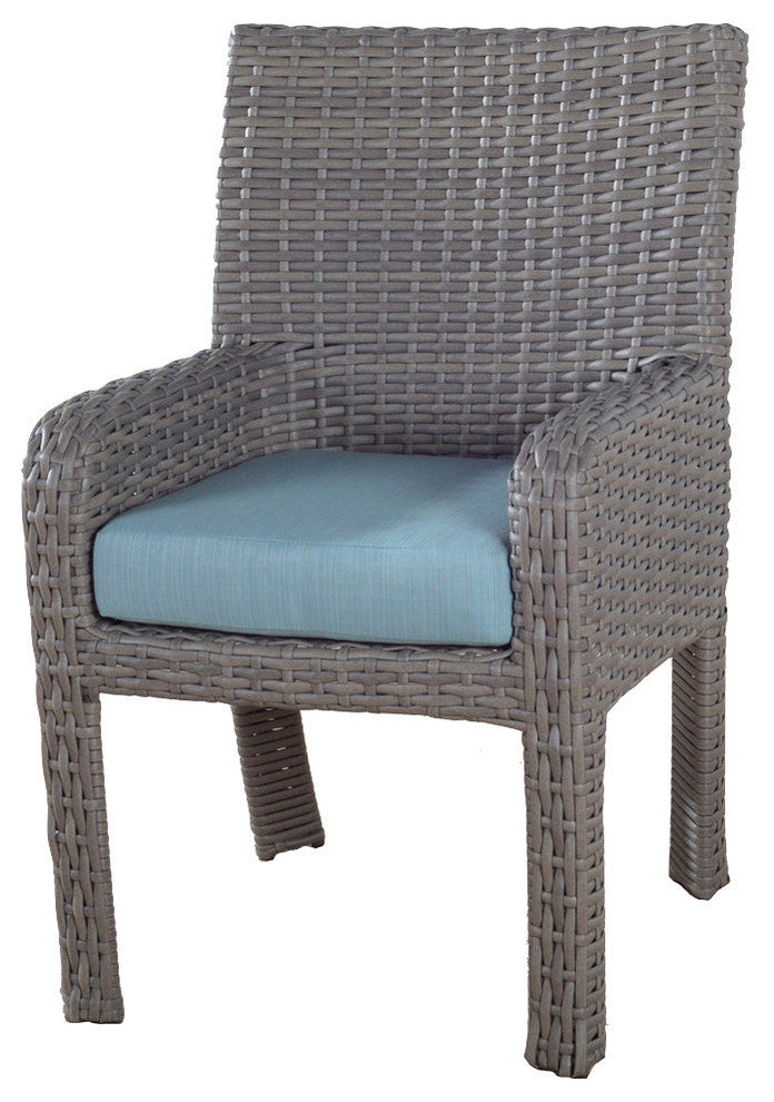 St. Tropez Dining Arm Chair, Aquamarine