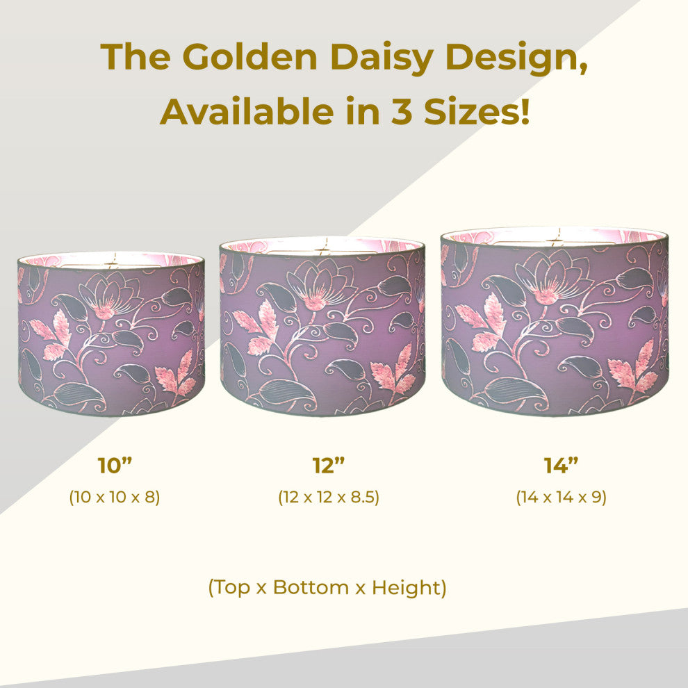 Royal Designs Modern Trendy Decorative 2-Sided Silhouette Hardback Lampshade, Go
