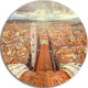 Florence View From Duomo Cathedral, Cityscape Round Wall Art, 23"