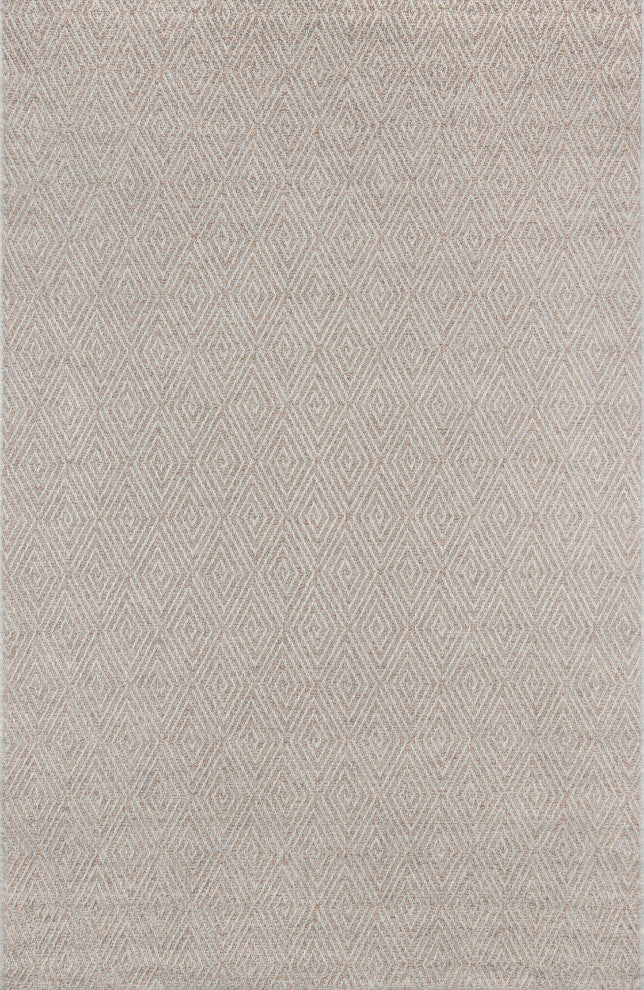 Momeni Como Diamond Geometric Indoor Outdoor Rug, Gray, 5''x7''6"