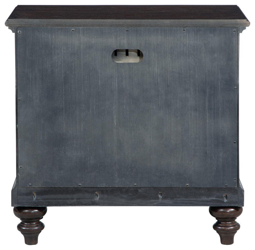 Andover 1-drawer Nightstand Bedside Table Dark Oak