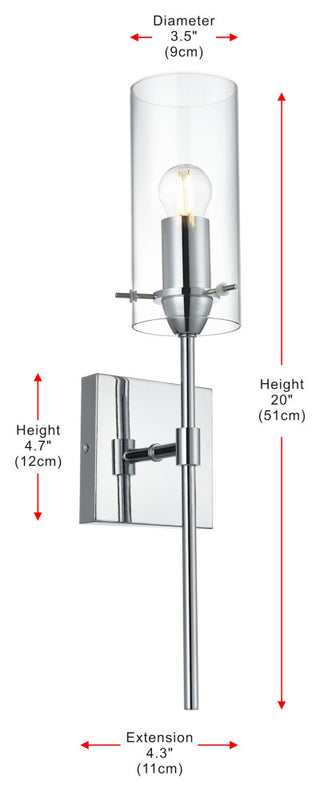 Elegant Lighting LD2361 Elsreth 20" Tall Bathroom Sconce - Satin Gold