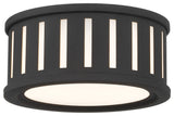 Kendal 2-Light Flush Mount, Black Forged