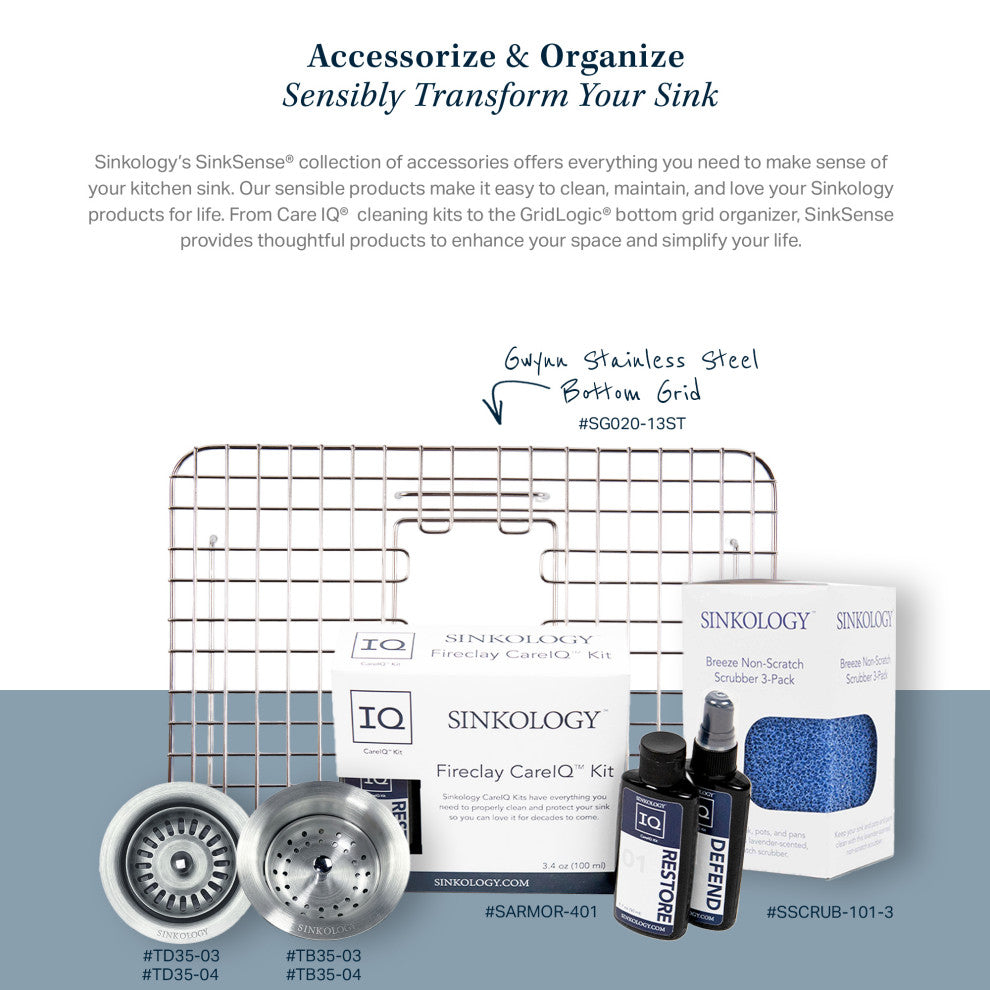 Parker White Fireclay 26" Single Bowl Quick-Fit Drop-In Kitchen Sink, 3 Holes