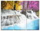 "Erawan Waterfall" Photography Metal Wall Art, 3 Panels, 36"x28"