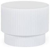 Modrest Gruver - Modern White Concrete End Table