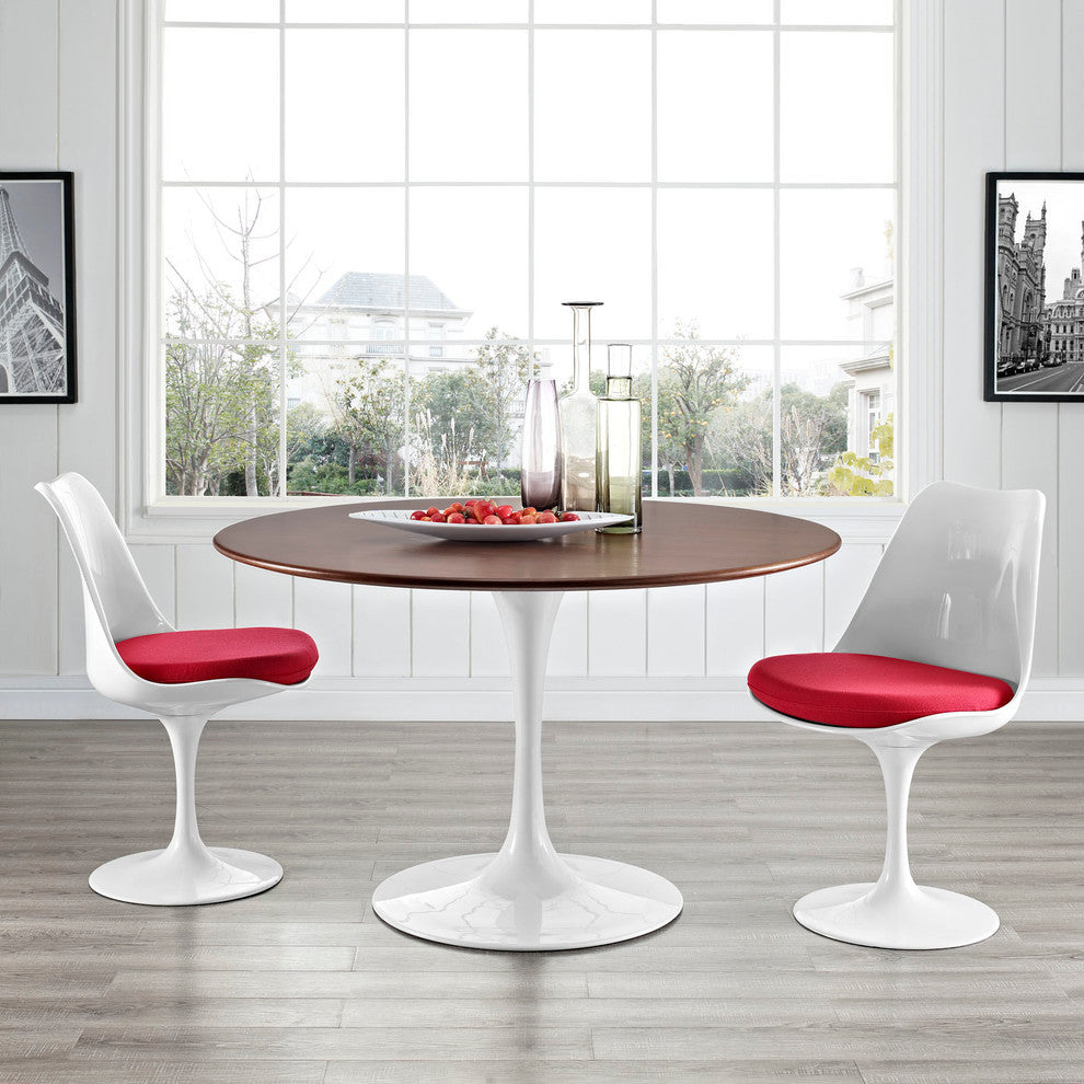 Modern Contemporary Kitchen 47" Wood Dining Table Walnut