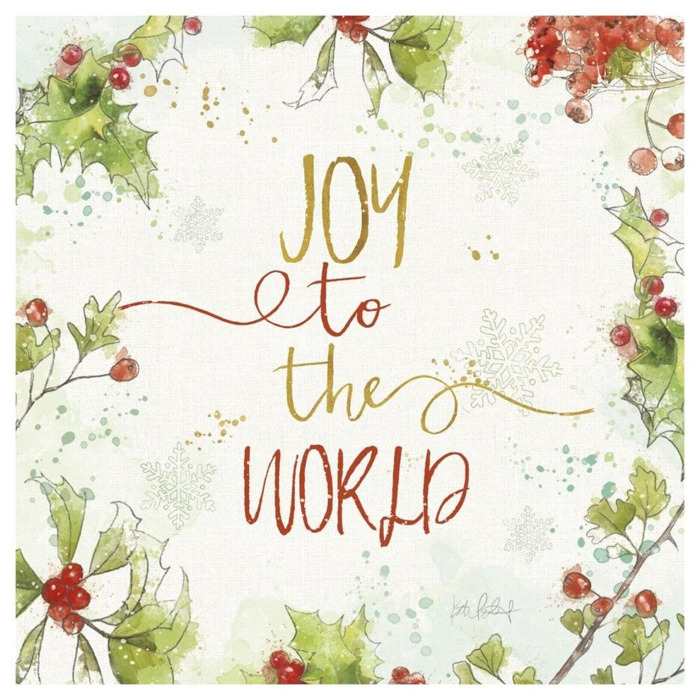 "Christmas Sentiments V" Digital Paper Print by Katie Pertiet, 20"x20"