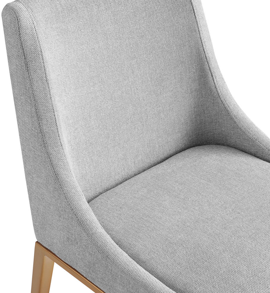 Haines Polyester Fabric Dining Chair, Grey