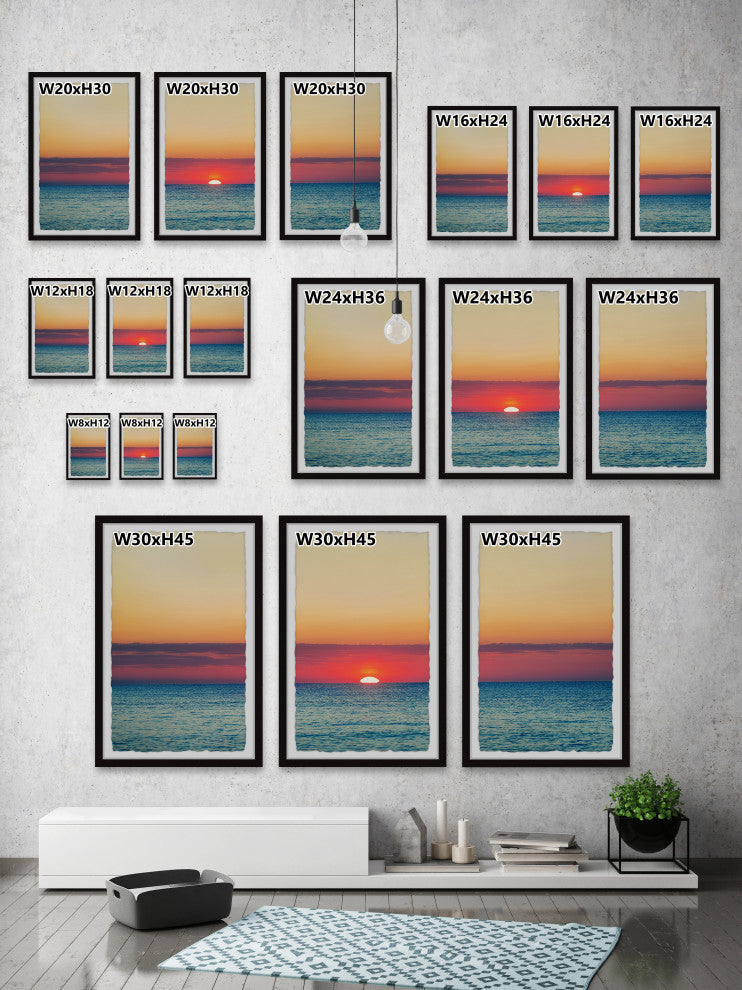 Sunset State of Mind Triptych, Set of 3, 30x45 Panels