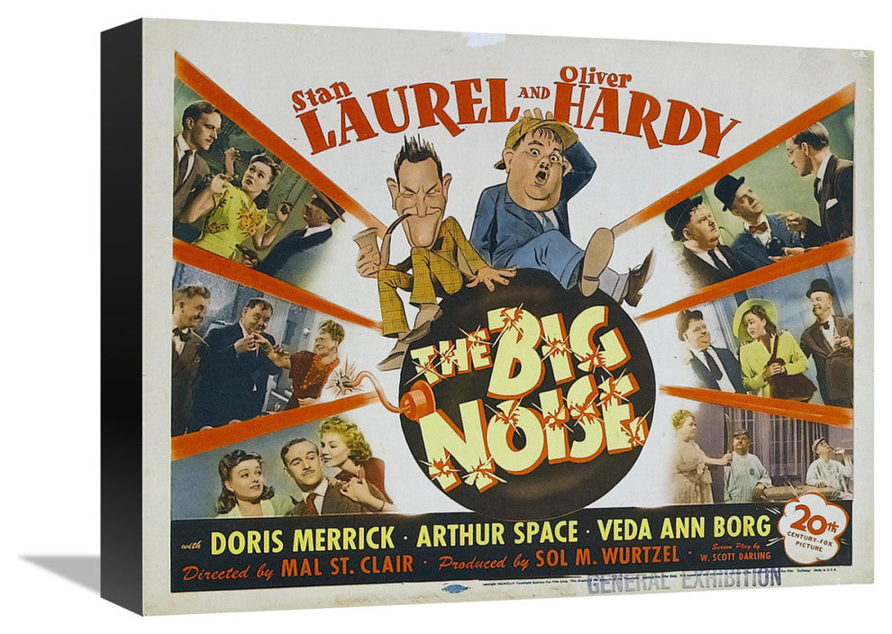 "Laurel & Hardy - The Big Noise, 1944" Canvas Giclee, 16"x12"