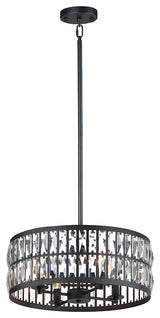 Maxim Lighting Madeline 4-Light Pendant, Black/Beveled Crystal, 21815BCBK