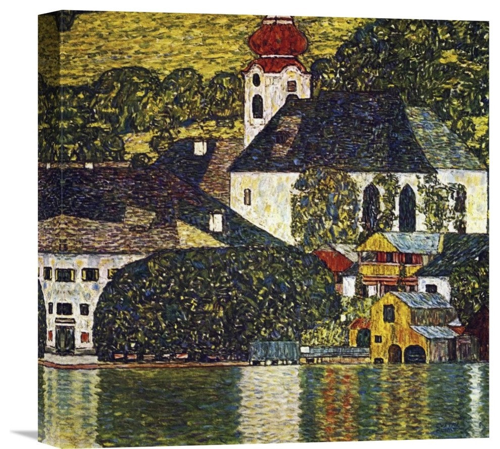 "Church At Unterach On The Attersee" Canvas Giclee by Gustav Klimt, 16"x16"