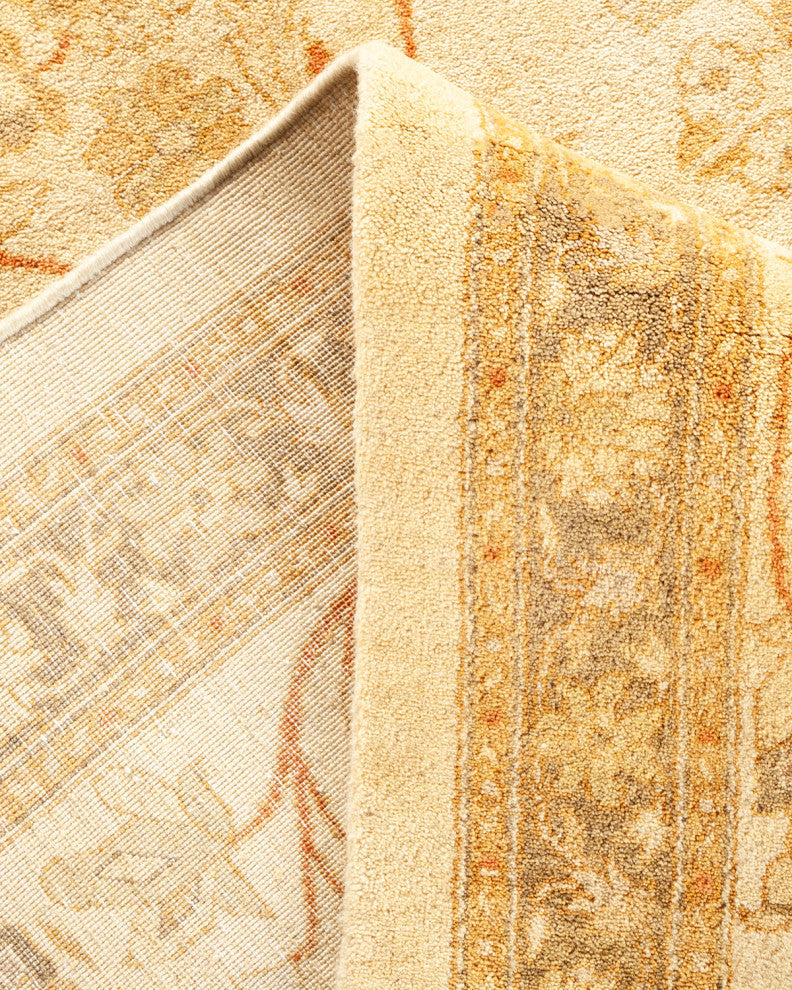 Hannah, One-of-a-Kind Hand-Knotted Area Rug, Ivory, 8' 1"x10' 4"