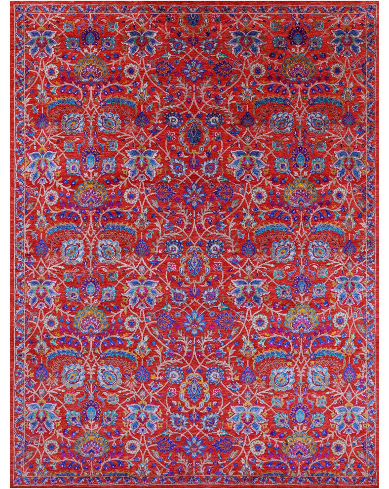 Persian Handmade Wool & Silk Rug 8' 11" X 11' 11" - Q14921