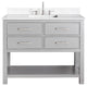 Avanity Brooks 42" Vanity, Chilled Gray and Cala White Engineered Top