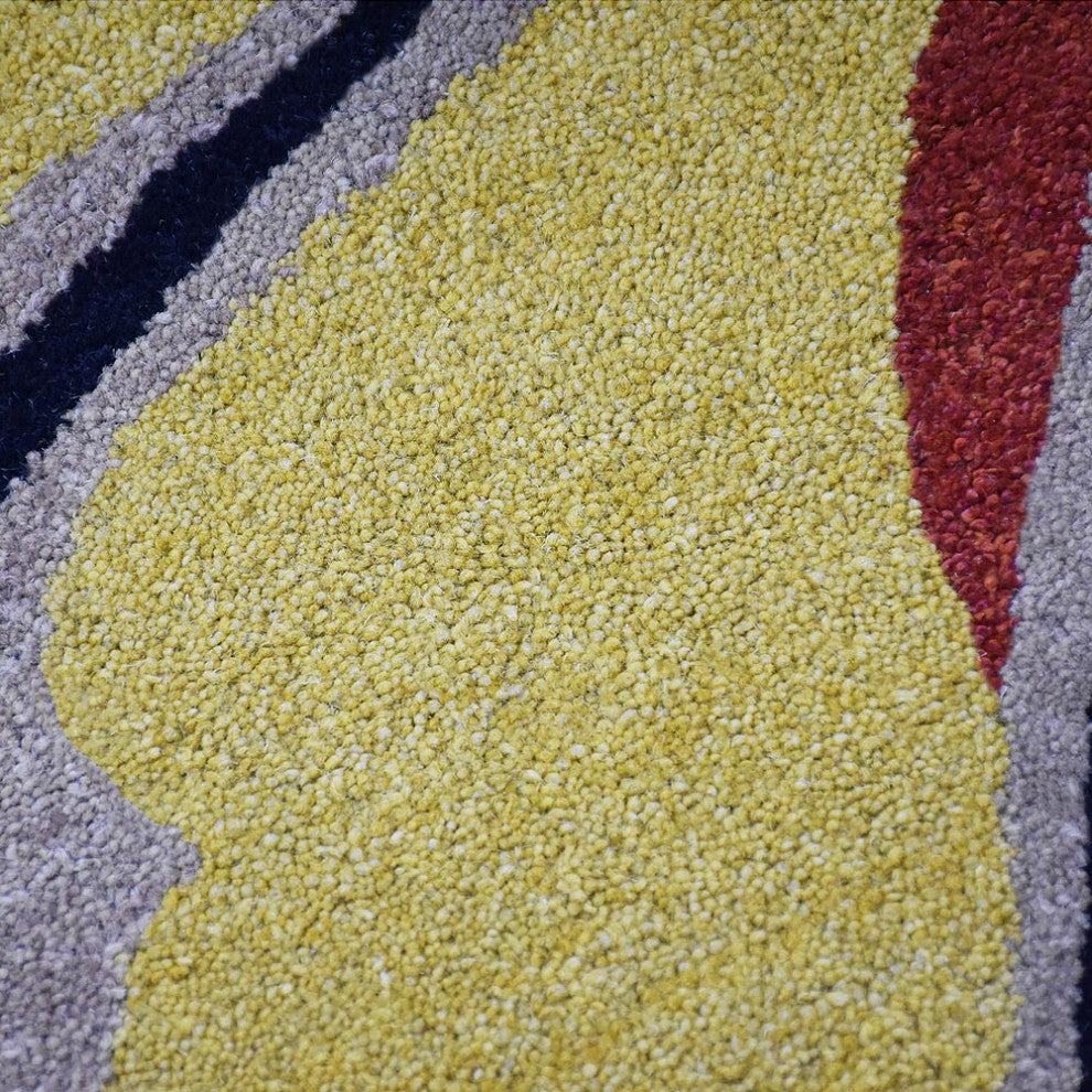 HAND TUFTED WOOL ECO-FRIENDLY AREA RUGS ECO-FRIENDLY AREA RUGS -  Camel, Floral