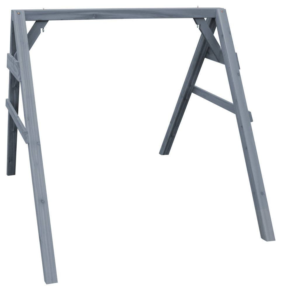 Cedar A-Frame Swing Stand for Swing or Swingbed, Gray Stain, 5 Foot, 4 X 4