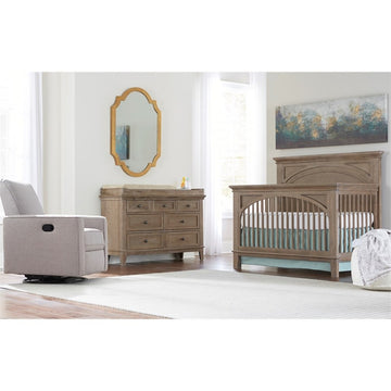 Westwood Design Leland Traditional Wood Convertible Crib in Sandwash Gray